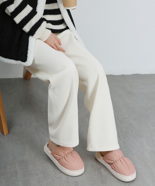 MAISON DE THERESE（メゾン ド テレーズ）の「暖かい裏毛ワイドパンツ（その他パンツ・レディース・ベージュ/アイボリー/ブラック/グレー・S/M/L）」の10枚目の写真