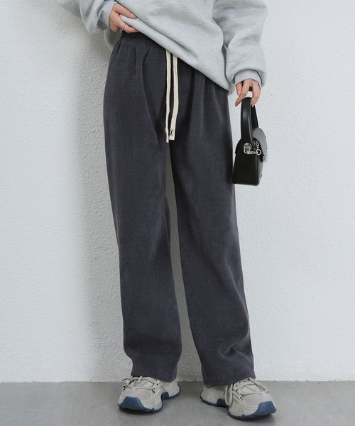 MAISON DE THERESE（メゾン ド テレーズ）の「暖かい裏毛ワイドパンツ（その他パンツ・レディース・ベージュ/アイボリー/ブラック/グレー・S/M/L）」の9枚目の写真