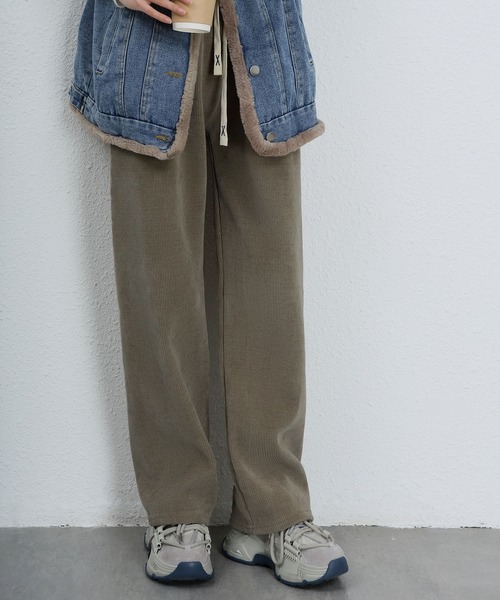 MAISON DE THERESE（メゾン ド テレーズ）の「暖かい裏毛ワイドパンツ（その他パンツ・レディース・ベージュ/アイボリー/ブラック/グレー・S/M/L）」の12枚目の写真