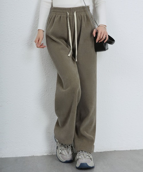 MAISON DE THERESE（メゾン ド テレーズ）の「暖かい裏毛ワイドパンツ（その他パンツ・レディース・ベージュ/アイボリー/ブラック/グレー・S/M/L）」の11枚目の写真