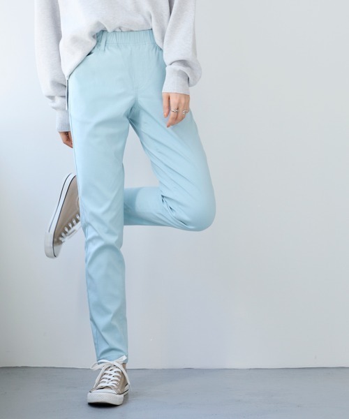 SMILE LAND(スマイルランド)の「<大きいサイズ> 超ストレッチレーヨン混スリムパンツ【股下68cm】(その他パンツ・レディース・ラベンダー/カーキ/ブラック/ライトグレー/ミント/モカ/ライトピンク/イエロー/ライトブルー/ネイビー・4L/5L/3L/L/LL)」の16枚目の写真