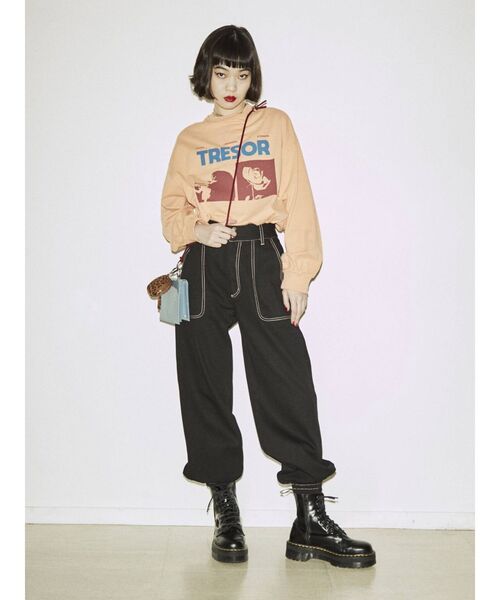 jouetie（ジュエティ）の「カラージョガーパンツ（その他パンツ・レディース・ブラック/ベージュ/パープル/アイボリー・MEDIUM）」の5枚目の写真