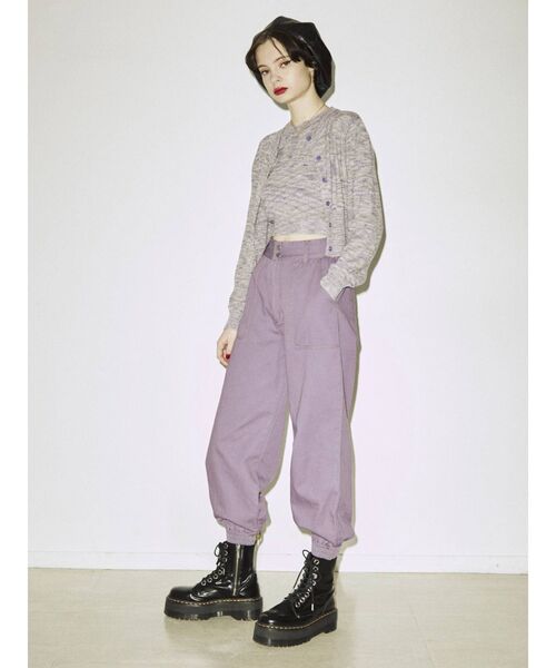 jouetie（ジュエティ）の「カラージョガーパンツ（その他パンツ・レディース・ブラック/ベージュ/パープル/アイボリー・MEDIUM）」の19枚目の写真