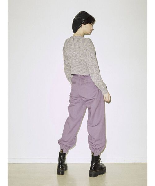 jouetie（ジュエティ）の「カラージョガーパンツ（その他パンツ・レディース・ブラック/ベージュ/パープル/アイボリー・MEDIUM）」の14枚目の写真