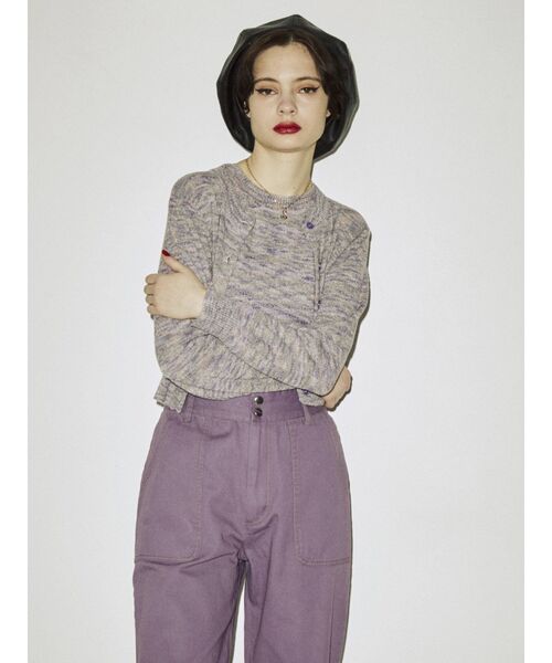 jouetie（ジュエティ）の「カラージョガーパンツ（その他パンツ・レディース・ブラック/ベージュ/パープル/アイボリー・MEDIUM）」の8枚目の写真