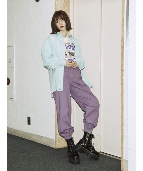 jouetie（ジュエティ）の「カラージョガーパンツ（その他パンツ・レディース・ブラック/ベージュ/パープル/アイボリー・MEDIUM）」の9枚目の写真