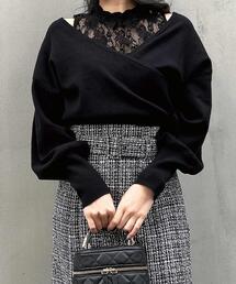 INGNI | レースインナーカシュクールニット(ニット/セーター)