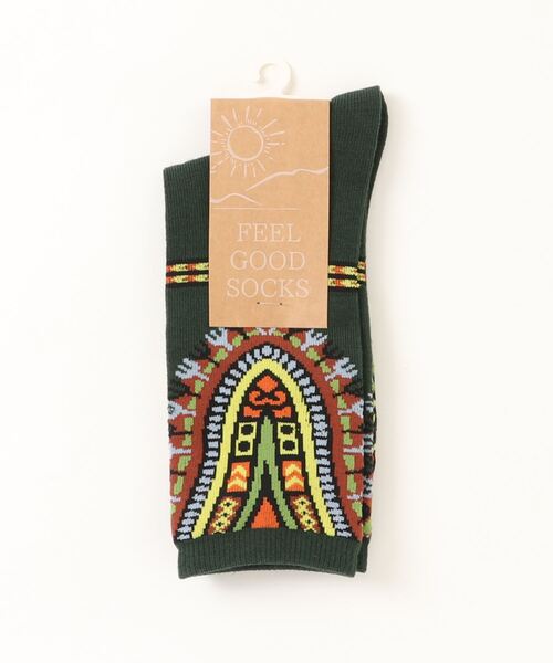 チャイハネ（チャイハネ）の「【チャイハネ】ダシキミドルソックス25～28cm（ソックス/靴下・メンズ・ホワイト/ブラック/カーキ/ブルー/ターコイズブルー・FREE）」の11枚目の写真