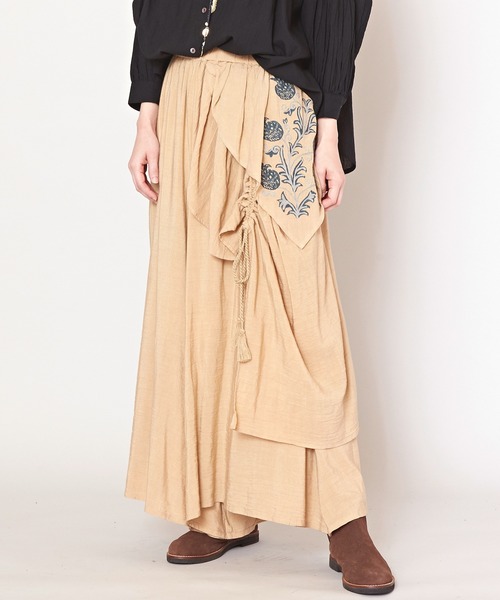 チャイハネ（チャイハネ）の「【チャイハネ】スナール変形ワイドパンツ（その他パンツ・レディース・チャコール/ベージュ/パープル/ブルー・FREE）」の2枚目の写真