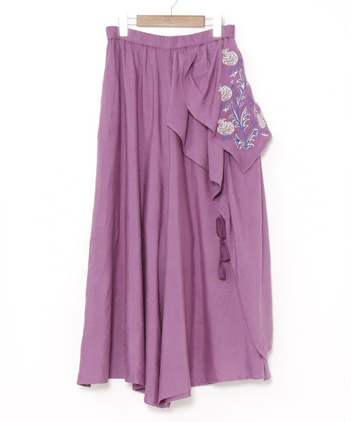 チャイハネ（チャイハネ）の「【チャイハネ】スナール変形ワイドパンツ（その他パンツ・レディース・チャコール/ベージュ/パープル/ブルー・FREE）」の4枚目の写真