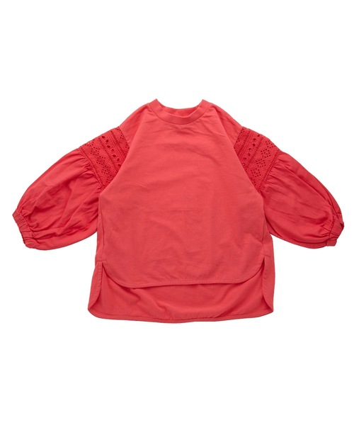 Ocean&Ground(オーシャン&グラウンド)の「レースキリカエボリュームスリーブロンT(80~140cm)(Tシャツ/カットソー・キッズ・ベージュ/ピンク・80/90/95/100/110/120/130/140)」の2枚目の写真