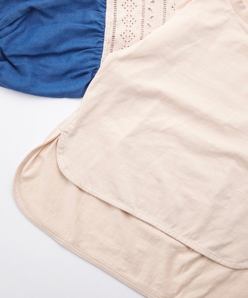 Ocean&Ground(オーシャン&グラウンド)の「レースキリカエボリュームスリーブロンT(80~140cm)(Tシャツ/カットソー・キッズ・ベージュ/ピンク・80/90/95/100/110/120/130/140)」の6枚目の写真