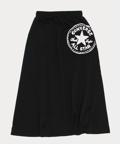 CONVERSE(コンバース)の「CONVERSE(コンバース)スウェットスカート/ロングフレアスカート(スカート・レディース・アッシュグレー/ブラック/グレー・M/L)」の4枚目の写真