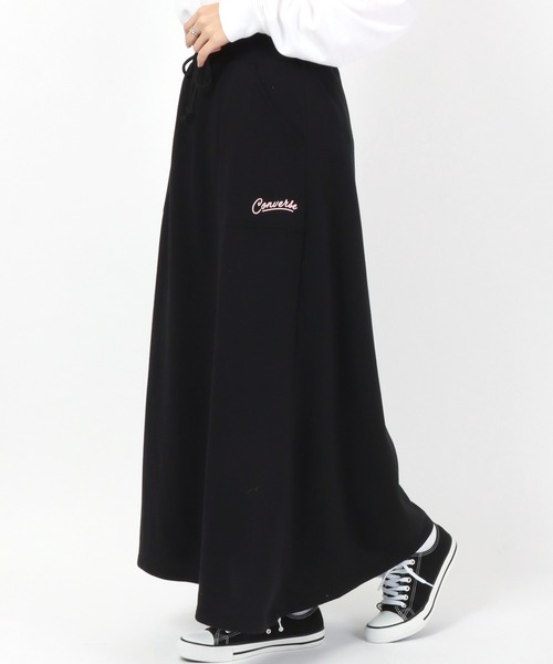 CONVERSE(コンバース)の「CONVERSE(コンバース)スウェットスカート/ロングフレアスカート(スカート・レディース・アッシュグレー/ブラック/グレー・M/L)」の8枚目の写真