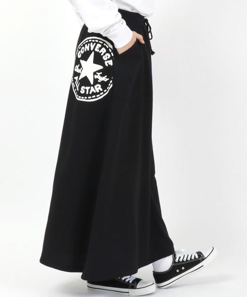 CONVERSE(コンバース)の「CONVERSE(コンバース)スウェットスカート/ロングフレアスカート(スカート・レディース・アッシュグレー/ブラック/グレー・M/L)」の9枚目の写真