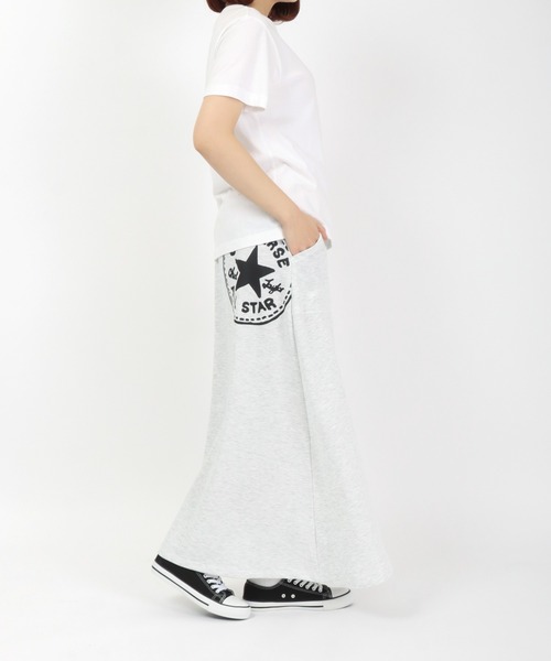 CONVERSE(コンバース)の「CONVERSE(コンバース)スウェットスカート/ロングフレアスカート(スカート・レディース・アッシュグレー/ブラック/グレー・M/L)」の19枚目の写真
