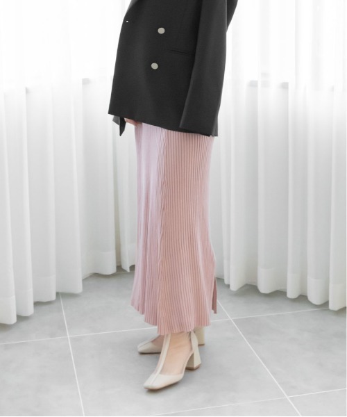 RANDA（ランダ）の「【選べる丈感】リブニットストレートスカート（スカート・レディース・ブラック/グレー/パープル・FREE/TM）」の10枚目の写真