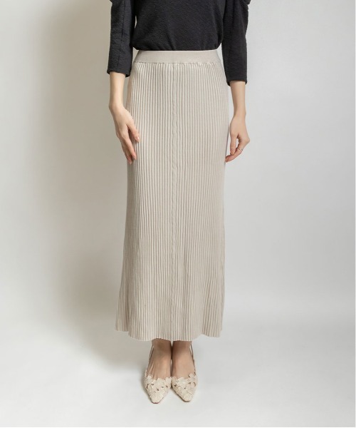 RANDA（ランダ）の「【選べる丈感】リブニットストレートスカート（スカート・レディース・ブラック/グレー/パープル・FREE/TM）」の13枚目の写真