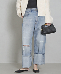 【ATTICK BY JOHNBULL/アティック バイ ジョンブル】ワイドデニム