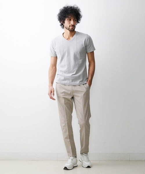 MICHEL KLEIN HOMME (ミッシェルクランオム)の「《日本製》幾何柄半袖カットソー(Tシャツ/カットソー・メンズ・グレー/ホワイト/ブルー・MEDIUM/LARGE/X-LARGE)」の16枚目の写真