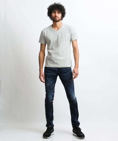 MICHEL KLEIN HOMME (ミッシェルクランオム)の「《日本製》幾何柄半袖カットソー(Tシャツ/カットソー・メンズ・グレー/ホワイト/ブルー・MEDIUM/LARGE/X-LARGE)」の17枚目の写真