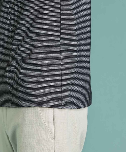 MICHEL KLEIN HOMME (ミッシェルクランオム)の「《日本製》幾何柄半袖カットソー(Tシャツ/カットソー・メンズ・グレー/ホワイト/ブルー・MEDIUM/LARGE/X-LARGE)」の10枚目の写真