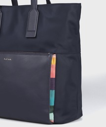ポールスミス ナイロン ブライトストライプトリム トートバッグ 訳あり Paul Smith｜ナイロンブライトストライプトリム トートバッグ