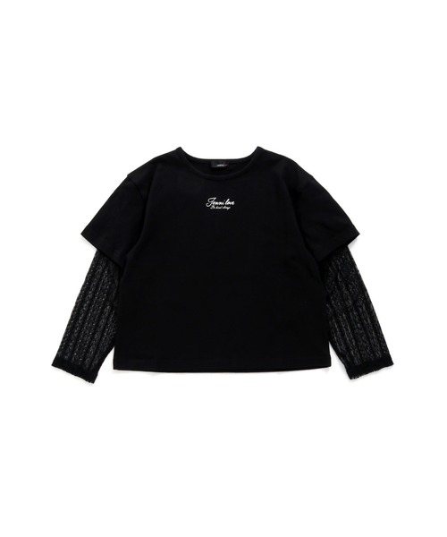 JENNI love（ジェニィラブ）の「袖レースレイヤード風ロンT（T