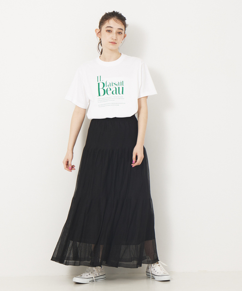 Rouge vif Anna（ルージュヴィフアンナ）の「ランダムロゴTシャツ（Tシャツ/カットソー・レディース・グリーン/チャコールグレー・フリー）」の11枚目の写真
