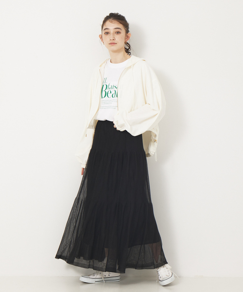 Rouge vif Anna（ルージュヴィフアンナ）の「ランダムロゴTシャツ（Tシャツ/カットソー・レディース・グリーン/チャコールグレー・フリー）」の3枚目の写真