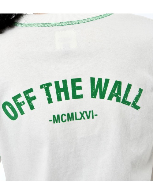 VANS（バンズ）の「VANS ヴァンズ W OTW TEE ショートスリーブ 123R3010100 GREEN（Tシャツ/カットソー・レディース・ホワイト・SMALL/MEDIUM）」の2枚目の写真
