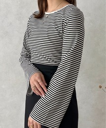 【apres jour clair】フレアスリーブボーダーT【ZOZOTOWN限定アイテム】