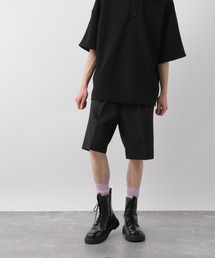 STERNBERG スタンバーグ フェイクレザー ショートパンツ ブラック L STERNBERG（スタンバーグ）の「STERNBERG/1タックテーラードショート