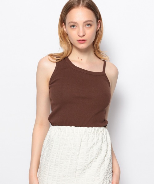 FOREVER 21（フォーエバー トゥエンティーワン）の「アシメテレコタンク（その他トップス・レディース・ブラック/ライトグレー/ホワイト/ブラウン・SMALL/MEDIUM）」の4枚目の写真