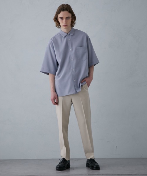 PUBLIC TOKYO(パブリックトウキョウ)の「コンフォートリラックスハーフスリーブシャツ(シャツ/ブラウス・メンズ・サックスブルー/ミント/ベージュ/ホワイト/ブラック/ストライプ・3/2/1)」の17枚目の写真