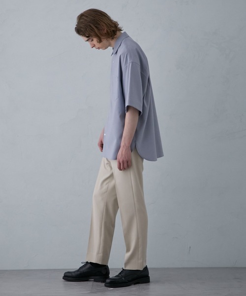 PUBLIC TOKYO(パブリックトウキョウ)の「コンフォートリラックスハーフスリーブシャツ(シャツ/ブラウス・メンズ・サックスブルー/ミント/ベージュ/ホワイト/ブラック/ストライプ・3/2/1)」の18枚目の写真