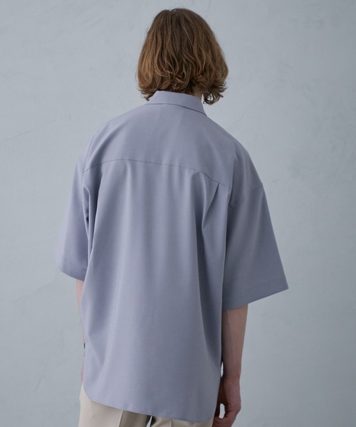 PUBLIC TOKYO(パブリックトウキョウ)の「コンフォートリラックスハーフスリーブシャツ(シャツ/ブラウス・メンズ・サックスブルー/ミント/ベージュ/ホワイト/ブラック/ストライプ・3/2/1)」の22枚目の写真