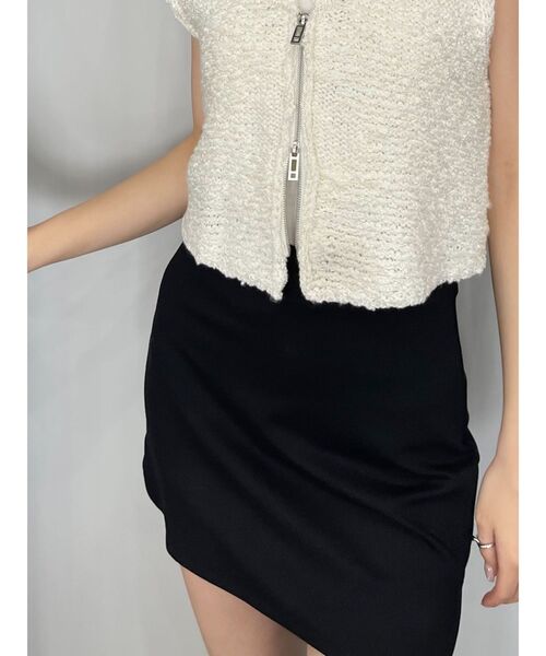 EMODA（エモダ）の「ストレッチカーブミニスカート（スカート・レディース・グレー/ブラック/ブルー・SMALL/MEDIUM）」の18枚目の写真