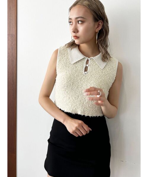 EMODA（エモダ）の「ストレッチカーブミニスカート（スカート・レディース・グレー/ブラック/ブルー・SMALL/MEDIUM）」の12枚目の写真