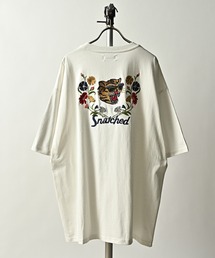 ATELANE/OE天竺 刺繍入りルーズシルエットTシャツ