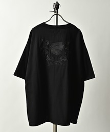 ATELANE/OE天竺　刺繍入りルーズシルエットTシャツ