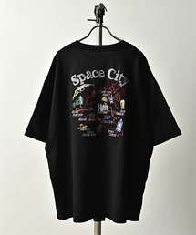 ATELANE/OE天竺 刺繍入りルーズシルエットTシャツ