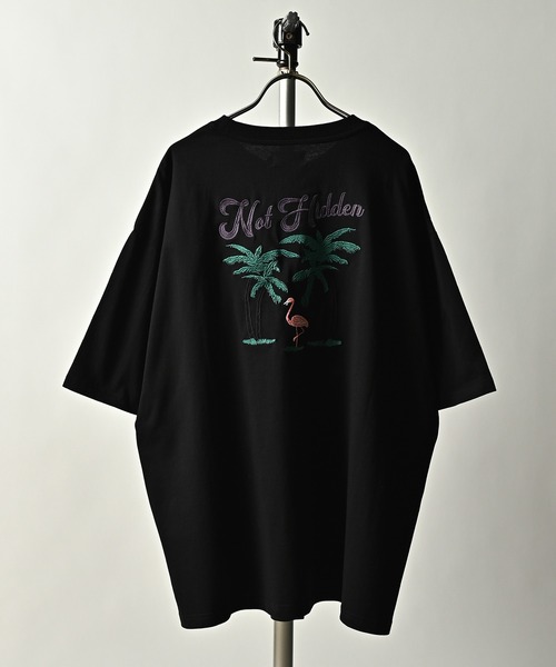 ATELANE（アテレーン）の「ATELANE/OE天竺　刺繍入りルーズシルエットTシャツ（Tシャツ/カットソー・メンズ・テラコッタ/ホワイト系/ホワイト系1/ホワイト系2/ホワイト系3/ブラック系/ブラック系1/ブラック系2/ブラック系3/イエロー系/ブルー/ミント・MEDIUM/LARGE/X-LARGE）」の8枚目の写真