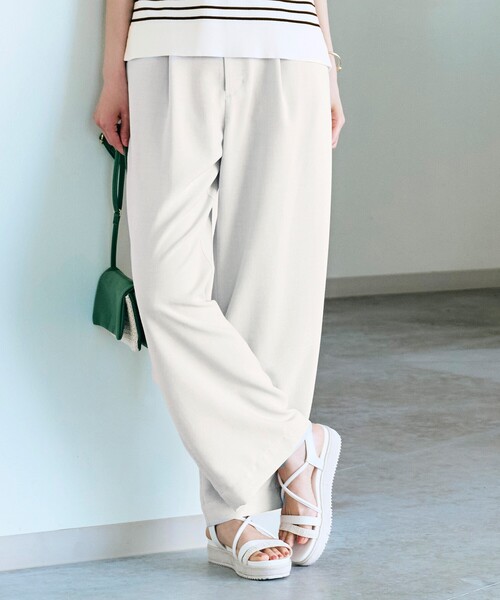 grove（グローブ）の「◆大人の涼し気ロープベルトワイドパンツ（その他パンツ・レディース・ネイビー/ナチュラル/キャメル・02/03/01/04/05）」の2枚目の写真