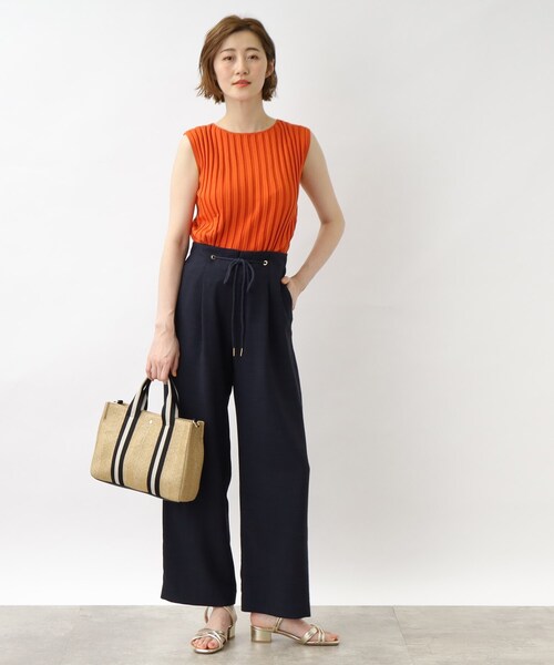 grove（グローブ）の「◆大人の涼し気ロープベルトワイドパンツ（その他パンツ・レディース・ネイビー/ナチュラル/キャメル・02/03/01/04/05）」の8枚目の写真