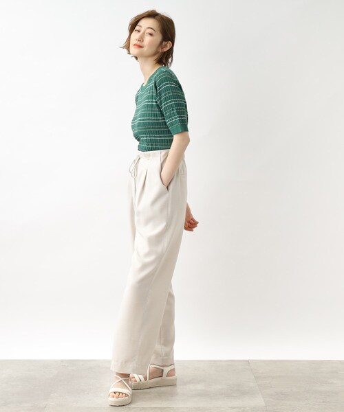 grove（グローブ）の「◆大人の涼し気ロープベルトワイドパンツ（その他パンツ・レディース・ネイビー/ナチュラル/キャメル・02/03/01/04/05）」の13枚目の写真