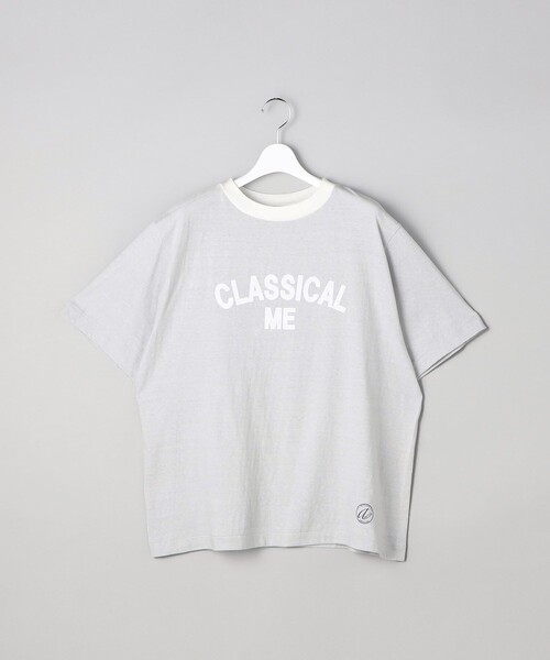 FREAK'S STORE（フリークスストア）の「【限定展開】Americana/アメリカーナ　リンガープリントTEE（Tシャツ/カットソー・レディース・ライトグレー/オフホワイト/ベージュ/ナチュラル・ONE SIZE）」の2枚目の写真