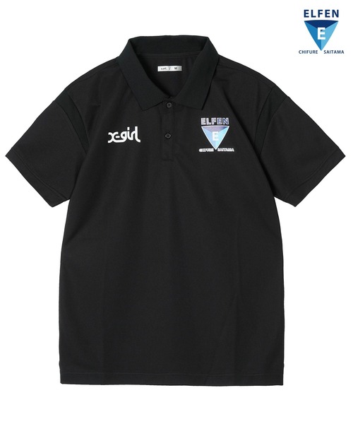 X-girl（エックスガール）の「WEリーグ|C EL S POLO SHIRT/ちふれASエルフェン埼玉/ELFEN/ポロシャツ（スポーツグッズ・レディース・ブルー/ブラック・LARGE/O/XO/MEDIUM）」の2枚目の写真