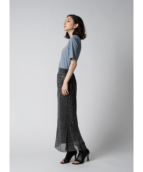 Adoon plain(アドーンプレーン)の「ワンショルリブトップス(Tシャツ/カットソー・レディース・ホワイト/ライトパープル/ブラック/サックスブルー・FREE)」の7枚目の写真