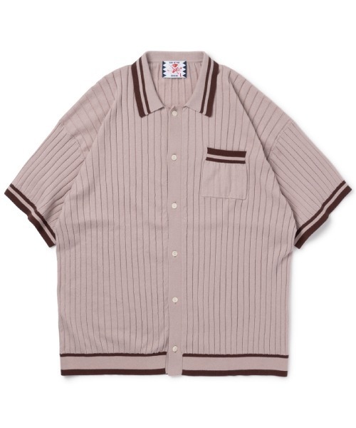 SON OF THE CHEESE/サノバチーズ】Border Rib Knit Shirt